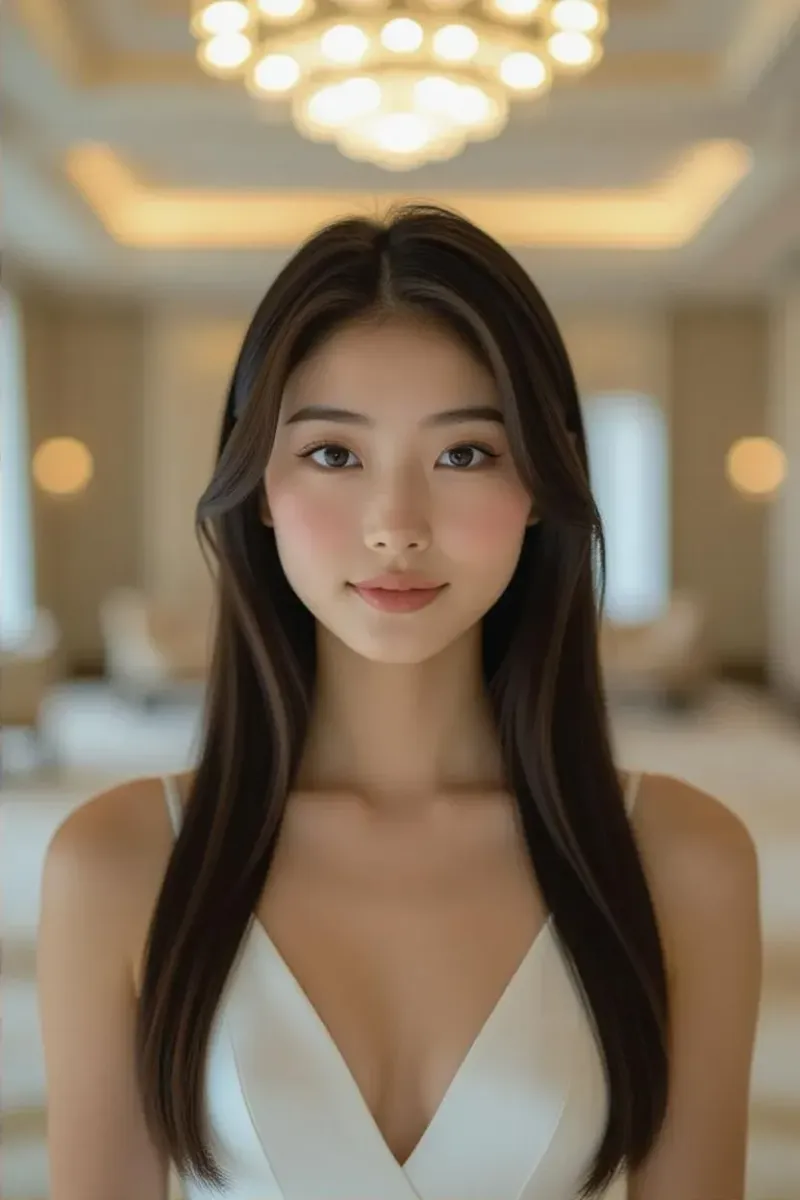 パーティ会場の女性